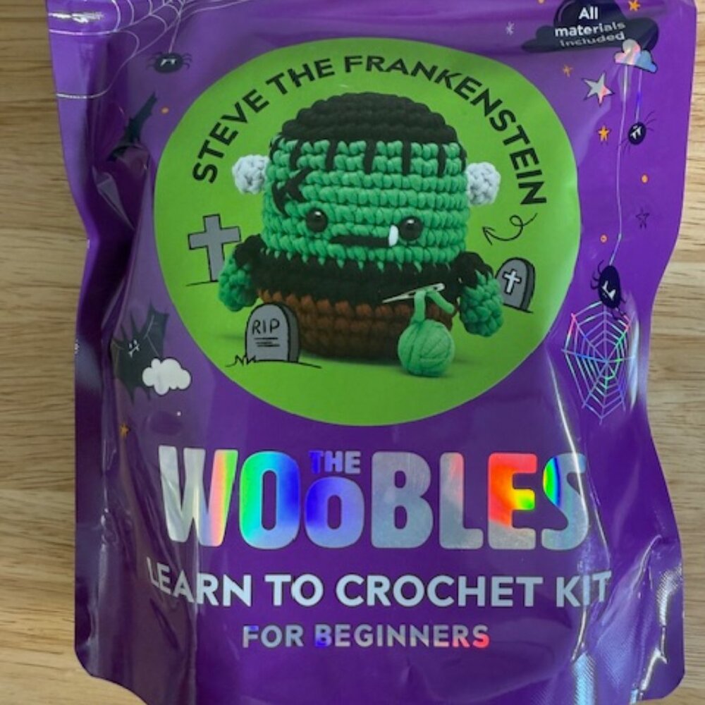 The Woobles Steve the Frankenstein Learn to Crochet Kit - Green
